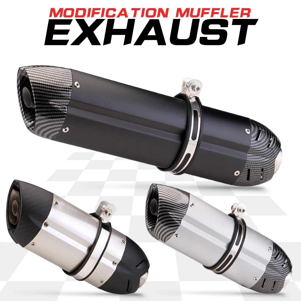 Factory sell motorcycle exhaust system Universal 51mm exhaust muffler pipe fake carbon fiber exhaust with DB Killer mivv