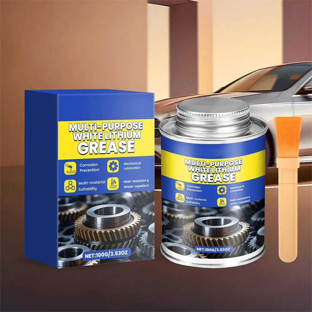 

Car Anti-rust Lubricant Multi Purpose White Lithium-based Lubricant Smooth Cleaning Rust Prevention Lubrication Agent