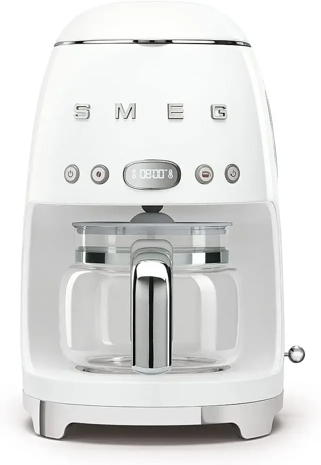 DCF02WHUK Drip Coffee Machine, Auto-Start Mode, Reuseable Filter, Digital Display, Anti-Drip System, 1.4 Litre Tank, White