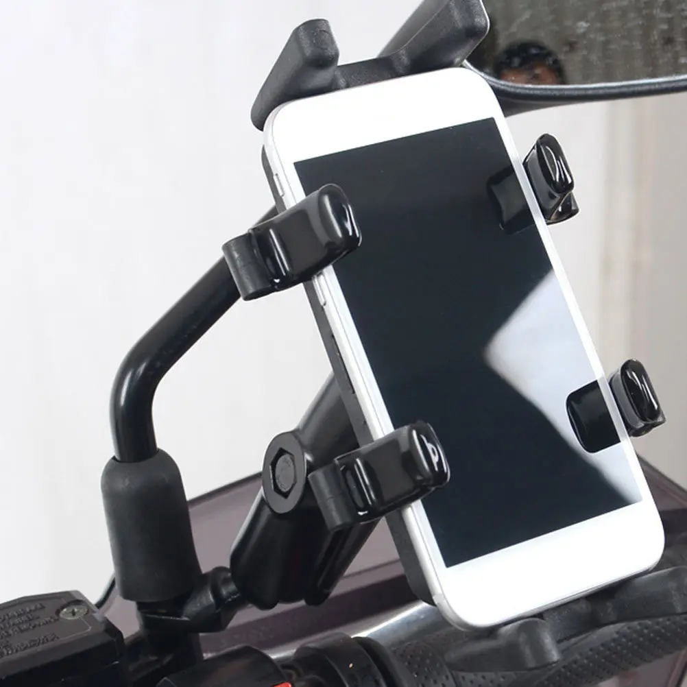 

Motorbike Phone Holder 360 Degree Rotation Adjustable Ball Head Mount for Motorcycle Scooter Bike Compatible with All