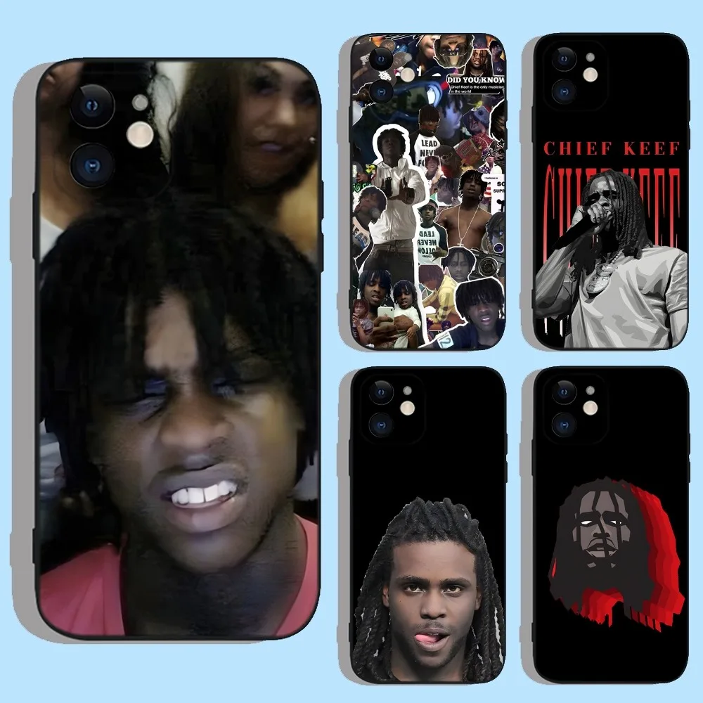 

Rapper C-Chief Keef Phone Case For Apple iPhone 15,14,13,12,11,XS,XR,X,8,7,Pro,Max,Plus,mini Silicone Black Cover