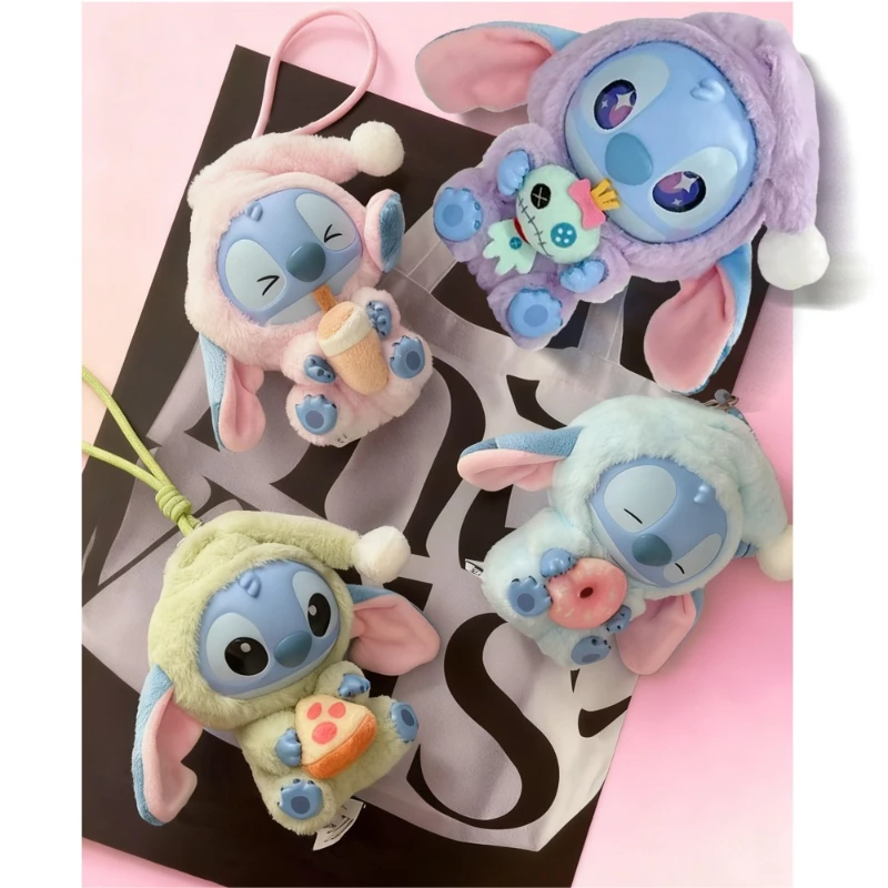 

Disney 2025 Stitch Animals Party Series слепая коробка игрушки милая загадочная коробка флокированные пушистые куклы Декор подарочная сумка кулон милая игрушка