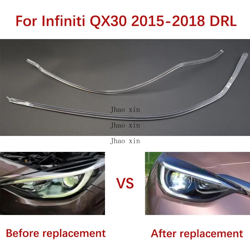 

For Infiniti QX30 2015-2018 White Angel Eye Turn Signal Ballast Daytime Running Light Module Car Headlight DRL Light Guide Strip