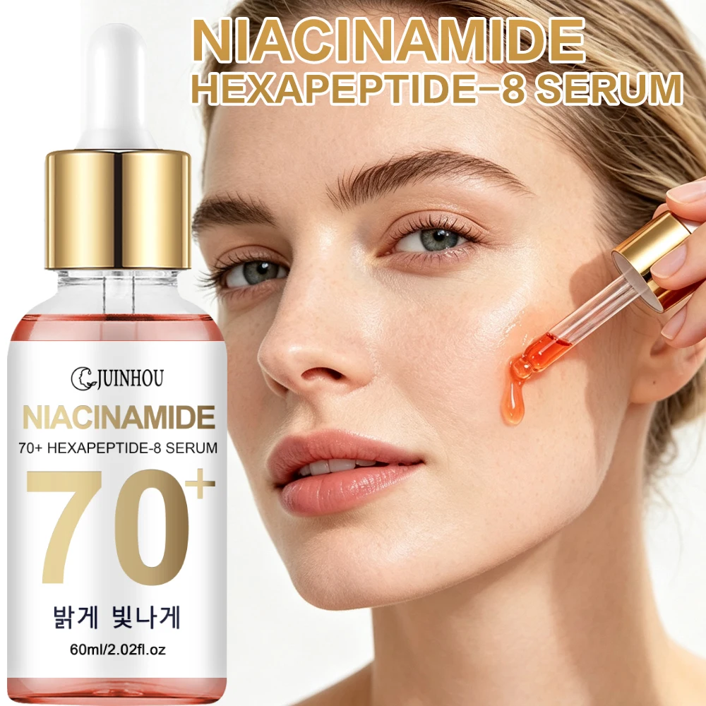 JUINHOU Face Serum with Nicotinamide & Hexapeptide‑8 Lightweight Facial Essence Boosts Radiance Softens Skin For All Skin Types
