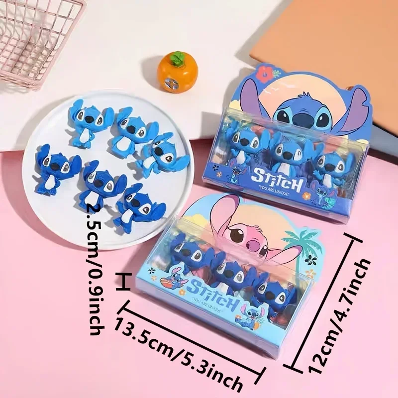Random 1PC Creative Eraser of Disney Lilo & Stitch Stitch. Cute Cartoon Design, Portable, Ideal as a Birthday Gift for Friends.