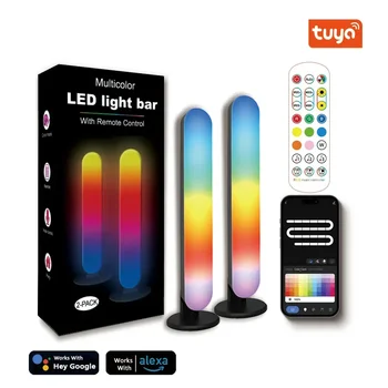 Xiaomi RGB Pikap Gece Lambası Çubuğu USB şarj edilebilir LED Lamba WIFI Tuya Müzik Ritim TV Ortam Işığı Oyun Odası masa süsü