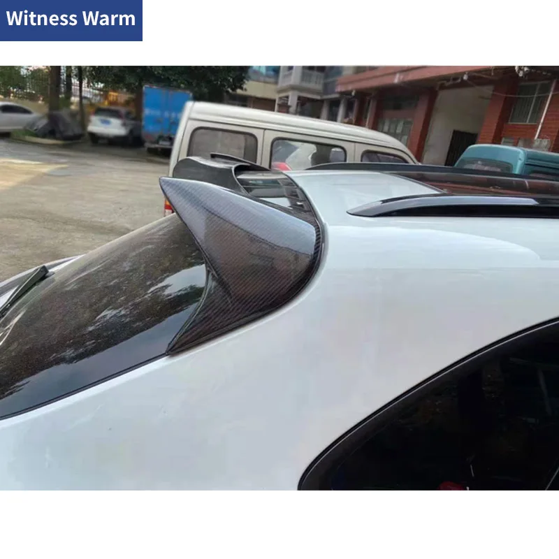 Top Spoiler Wing For Porsche Macan 2019 High Quality Carbon Fiber Rear Roof Spoiler Wing Trunk Lip Boot Cover Car Styling