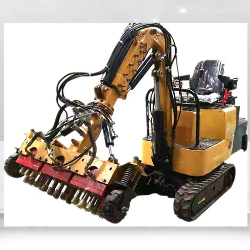 Excavator type tunnel hair chisel crawler type tunnel hair chisel airborne double lining edge pulling machine low side wall