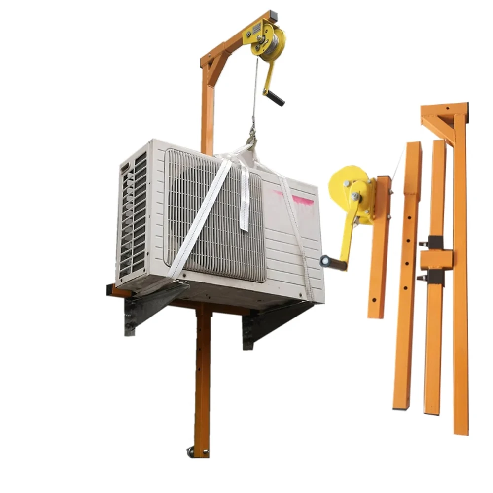 Air-conditioning Lifting Machine Bracket 10m / 20m Crane Lifting Bracket Side Swing Lifting Crane Bracket Manual Winch Assembly