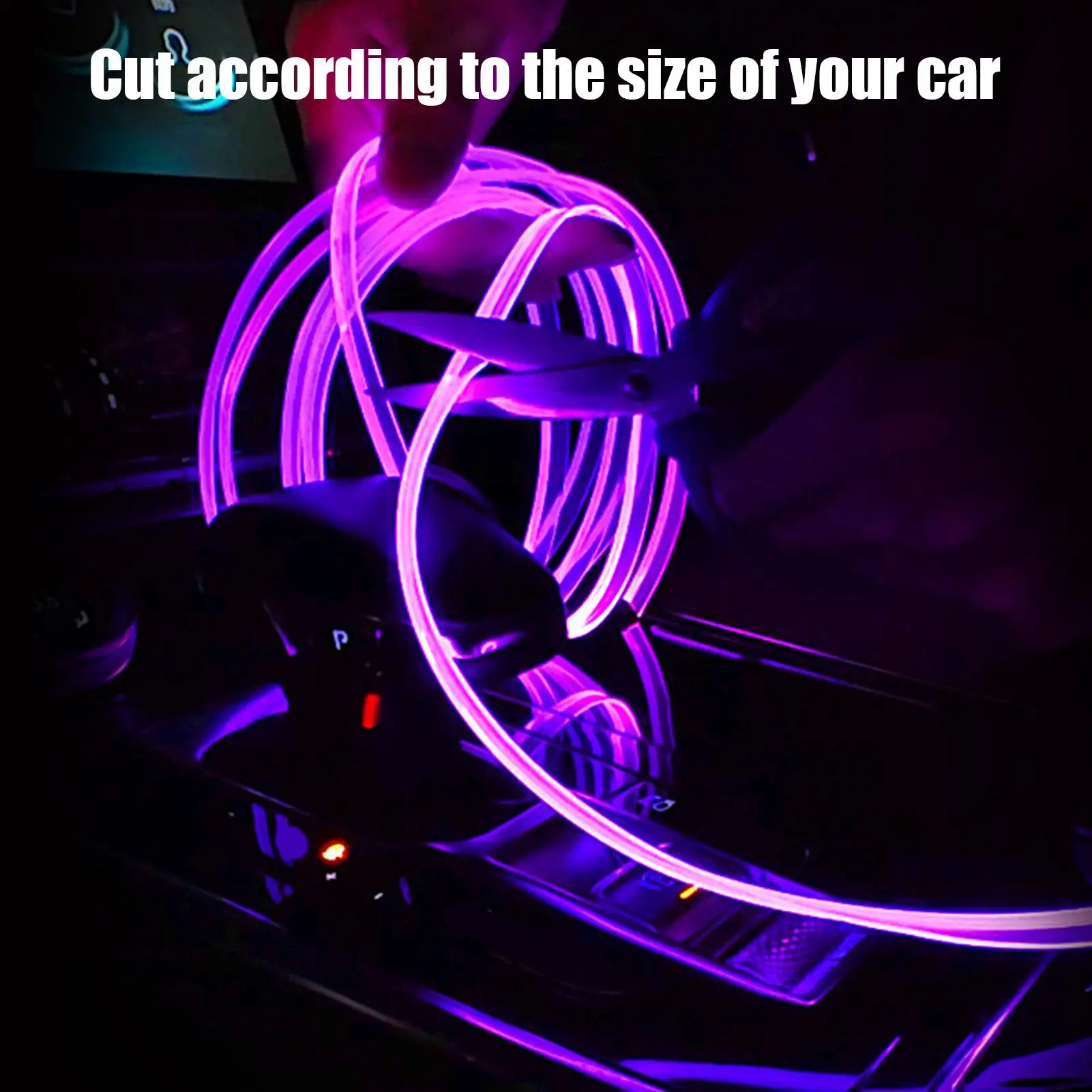 Ambient Lighting Car 7-Color Voice-Activated LED Strip Lights Automotive Trim For Dashboard Monitor Eaves Shelf Courtyard