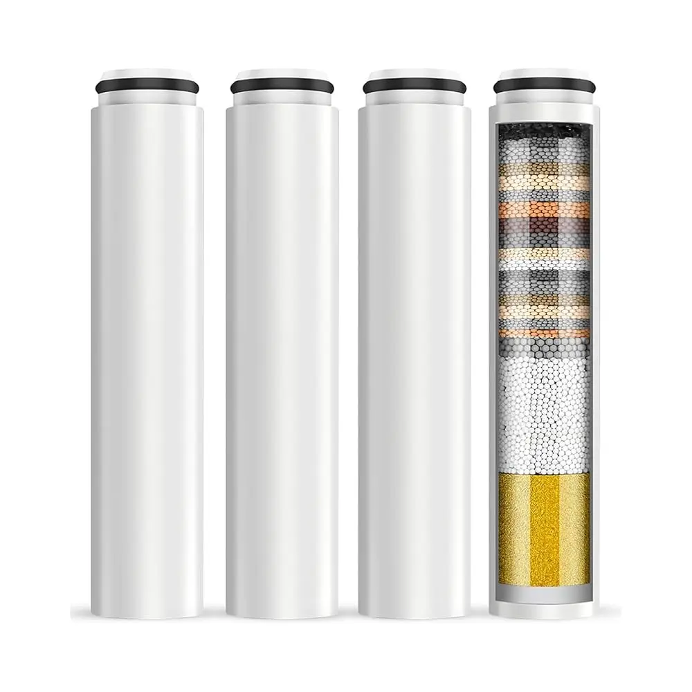 

4 Pack Replacement Filter Compatible with Cobbe Handheld Shower Head, Filter Cartridge for Water Softening, Removes Chlorine,