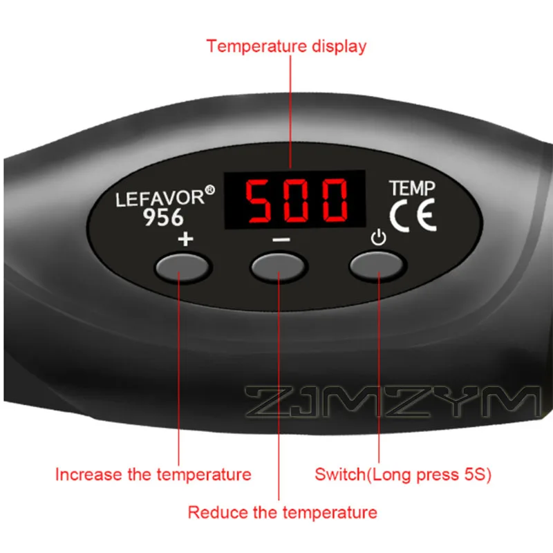 Digital Hot Air Gun Soldering Heat Gun Kit with LED Temp Display for SMD Rework Phone Repair Heat Shrink DIY Epoxy Resin