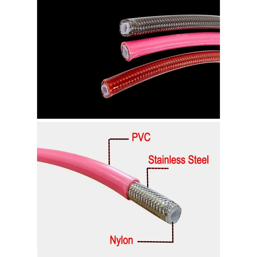 Braided Brake Hose Moto M10Banjo0~28~90Multiple Angles Available Motorcycle ATV Hydraulic Clutch DOT Flexible Tube Line Oil Hose