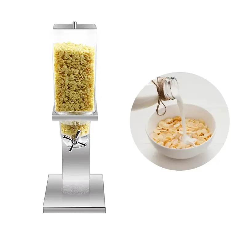 5L Large Cereal Dispenser for Pantry Countertop Dry Food Container for Rice Grains Nuts Snack Oatmeal Pet Food Storage