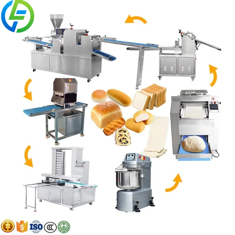 Customize Fully Automatic Commercial Round Hamburger Bread Making Machine Production Line Price