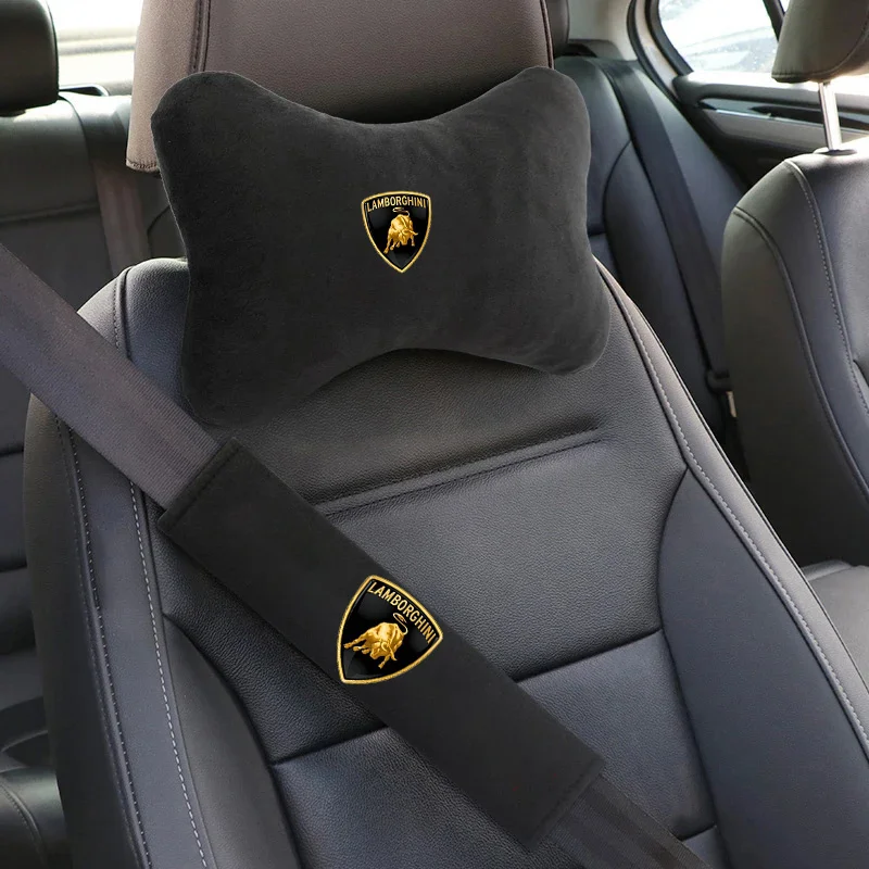 Almohada para el Cuello del Reposacabezas del Automóvil, Protector de Hombro para el Cinturón de Seguridad, para Lamborghini LP570 LP610 Urus LP700 LP770 Gallardo Aventador, Accesorios para Automóviles