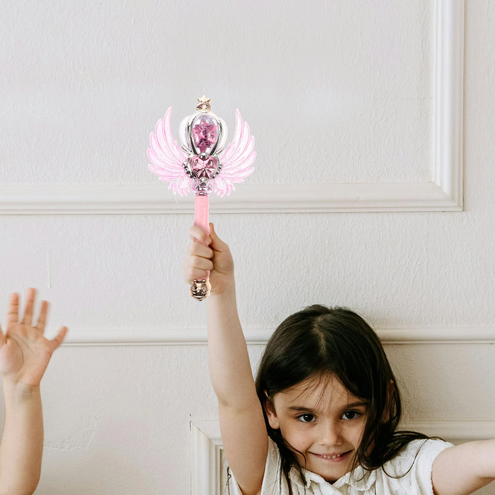 

Light Up Fairy Wand Stick with Wings Music Perfect for Birthday Party Cosplay Stage Photo Glowing Props