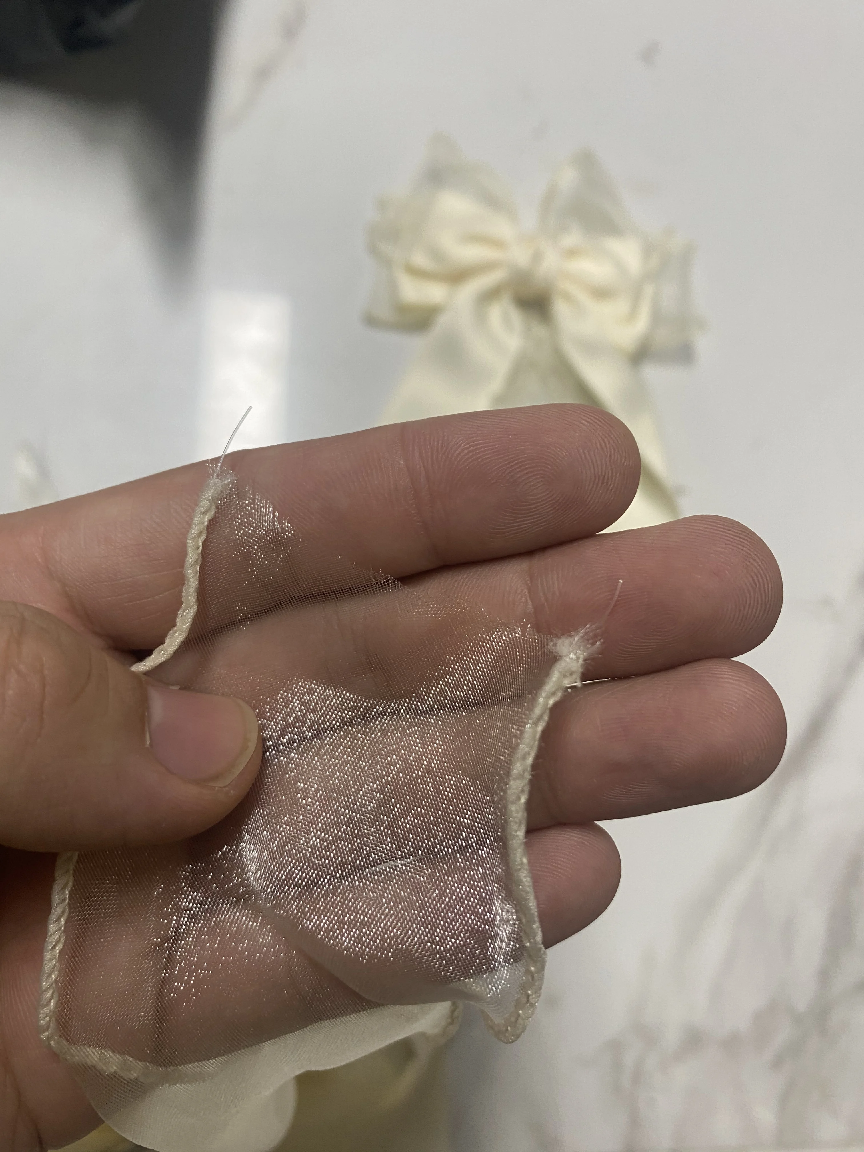 Mädchen-Haarspange aus Chiffon mit Schleife, elegante Haarspangen mit langem Band für Kinder, Hochzeit, Abschlussball, Alltag, französischer Stil, Haar-Accessoires – Detail 5