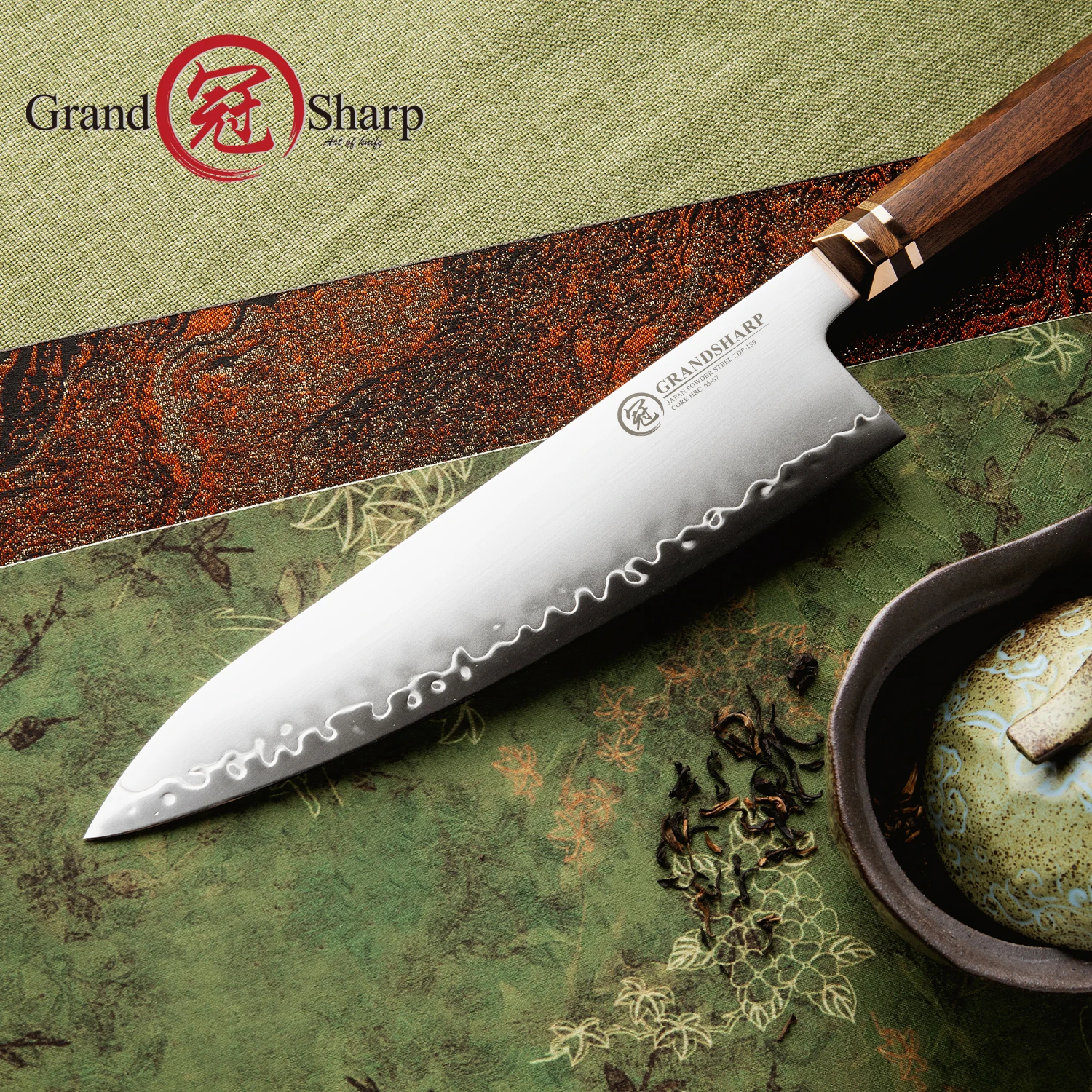 Grandsharp ZDP-189 Steel Core 8.5 Inch Chef Knife 420J2 Stainless Steel High Quality Kitchen Knife for Cooking and Slicing