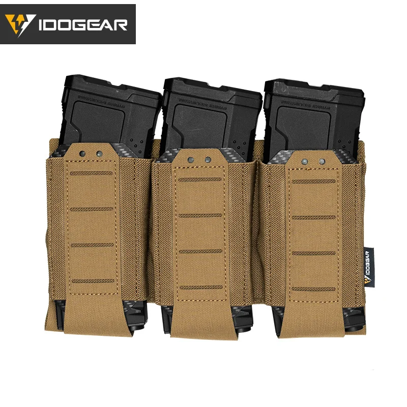 IDOGEAR Tactical Triple Mag Pouch Open-Top MOLLE Magazine