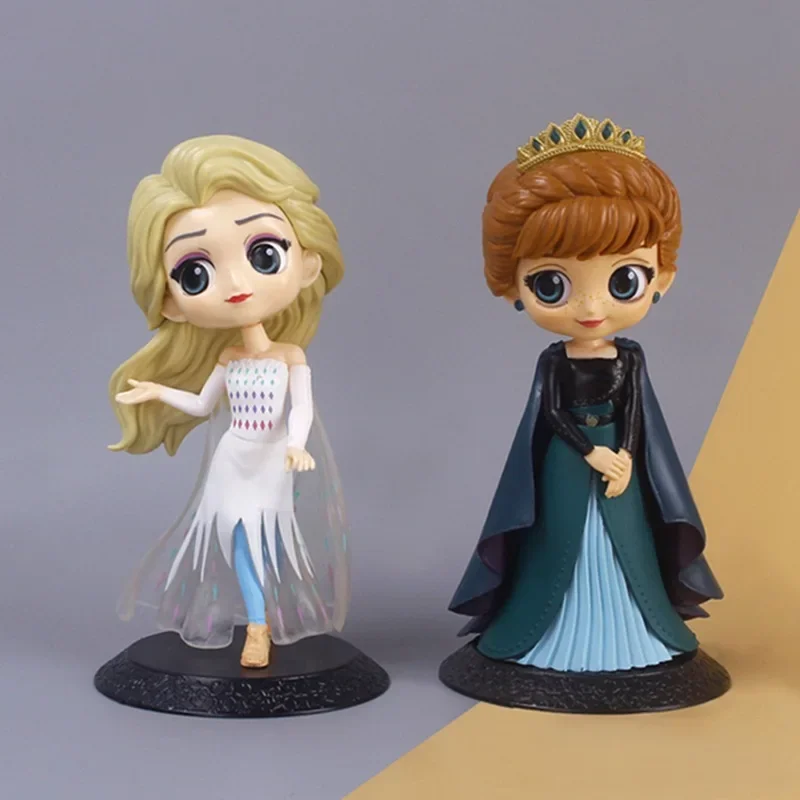 Figurine Disney la reine des neiges ElposketQ, 15cm, modèle mignon, ornement, princesse Elsa Anna, poupée Anime, jouet en vinyle, cadeau Surprise d'anniversaire pour filles