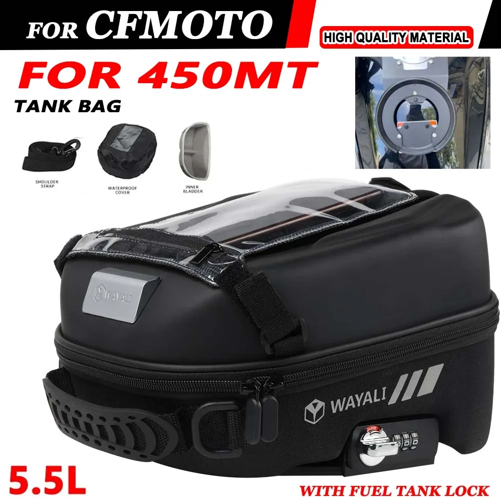 

Motorcycle 5.5L Tank Bag Luggage Tanklock Luggage Storage Bag For CFMOTO CF MOTO 450MT MT450 MT 450 MT 2024 2025 Accessories