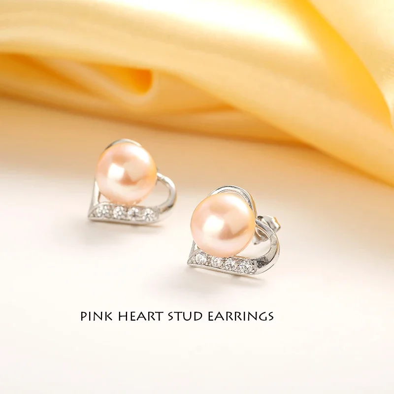 

Hengsheng Romantic Heart Sterling Silver Jewelry Set Pendant Necklace & Earring For Women Girl Friend Wife Valentine's Day Gift