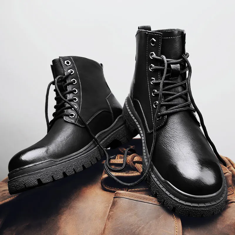 

Winter Men's Boots Trendy Men's Shoes British Cargo Boots Outdoor Plus Size Versatile Casual Shoes man shoes ankle boots