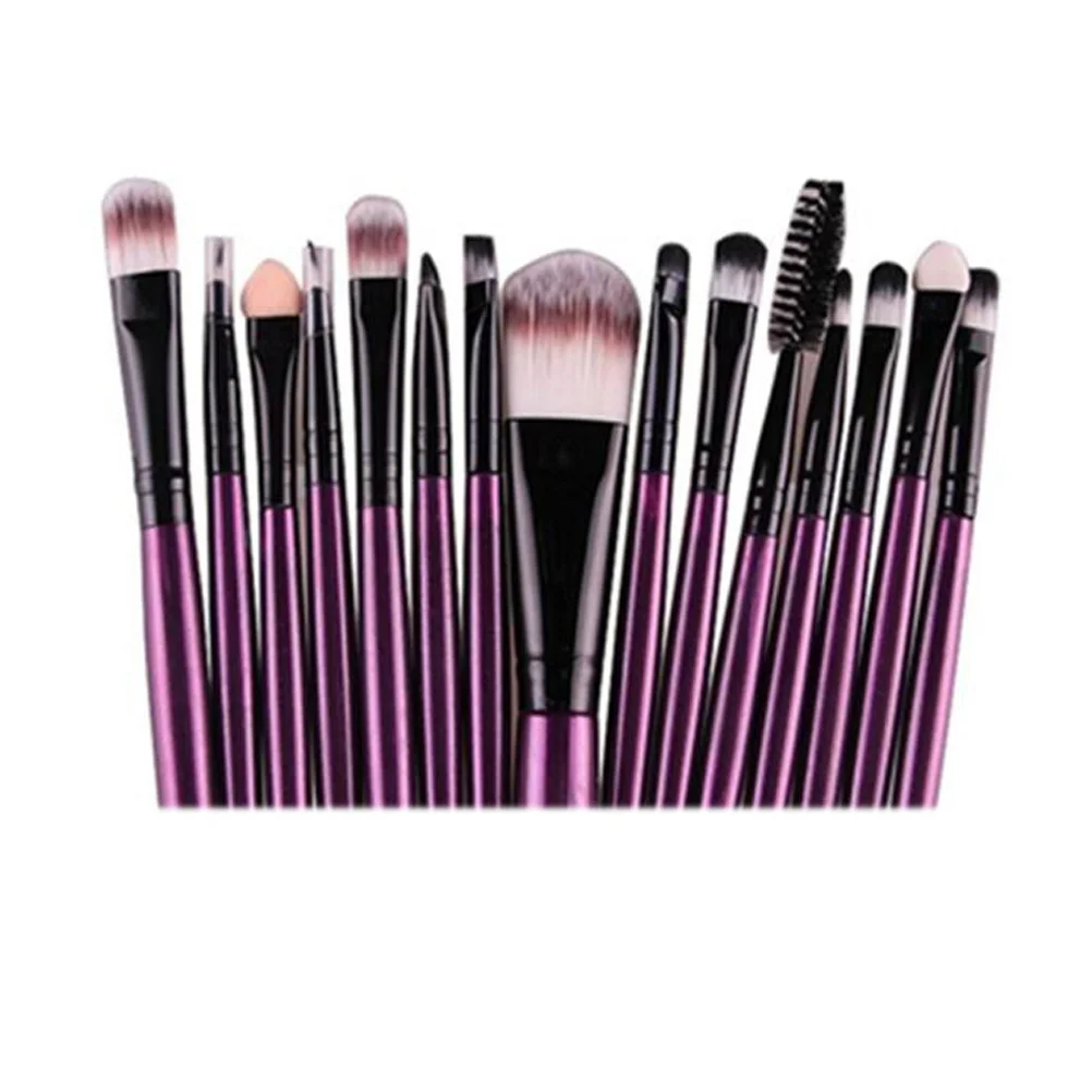 20Pcs Professional Makeup Brush Set Premium Synthetic Fiber Natural Look Gift for Ladies Black Purple Makeup Make Up