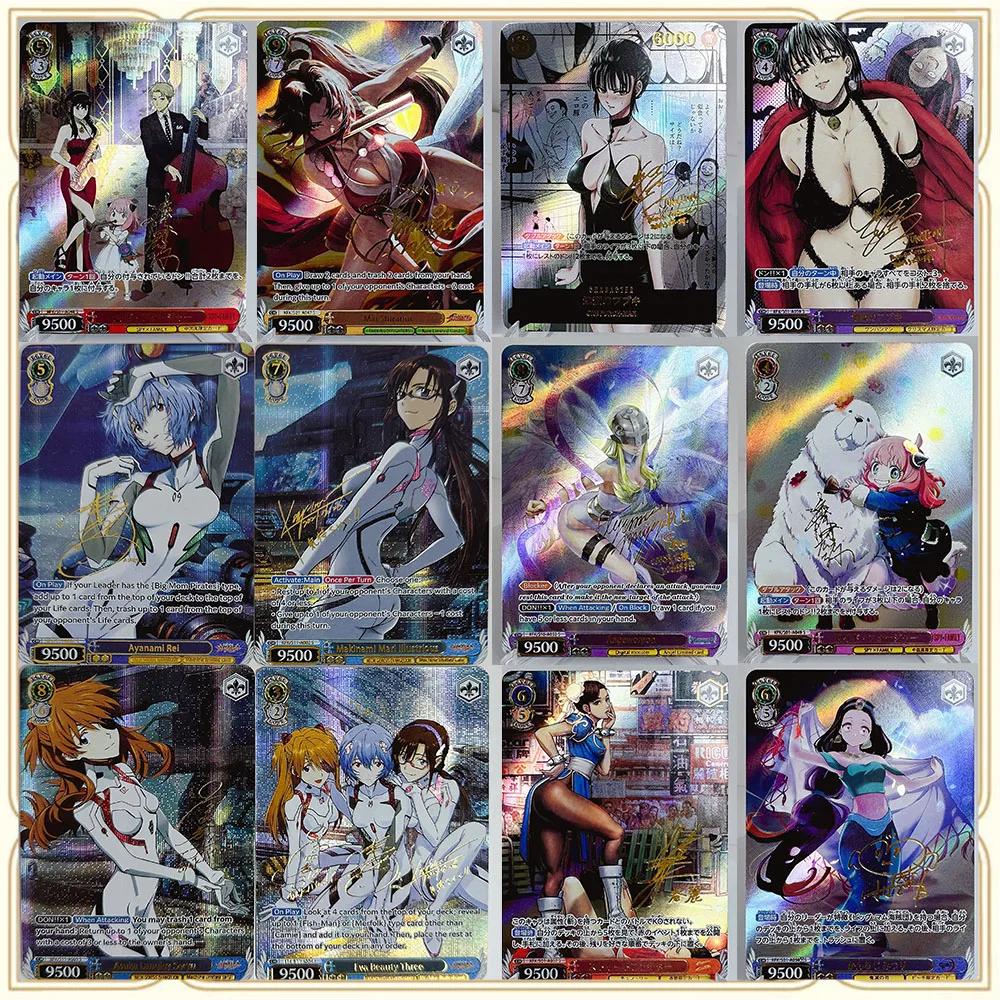 

Anime Goddess Story DIY ACG Boy Games Toys Birthday Gifts Collectible Cards Kamado Nezuko Fubuki Ayanami Rei Yor Forger Rem Miku