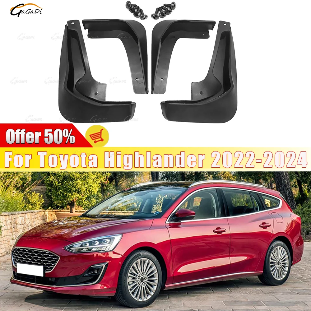 Fit for Toyota Highlander 2022-2024 Car Accessories 4x Tyre Mudguards Tire mudguards Wheel cover mud flaps