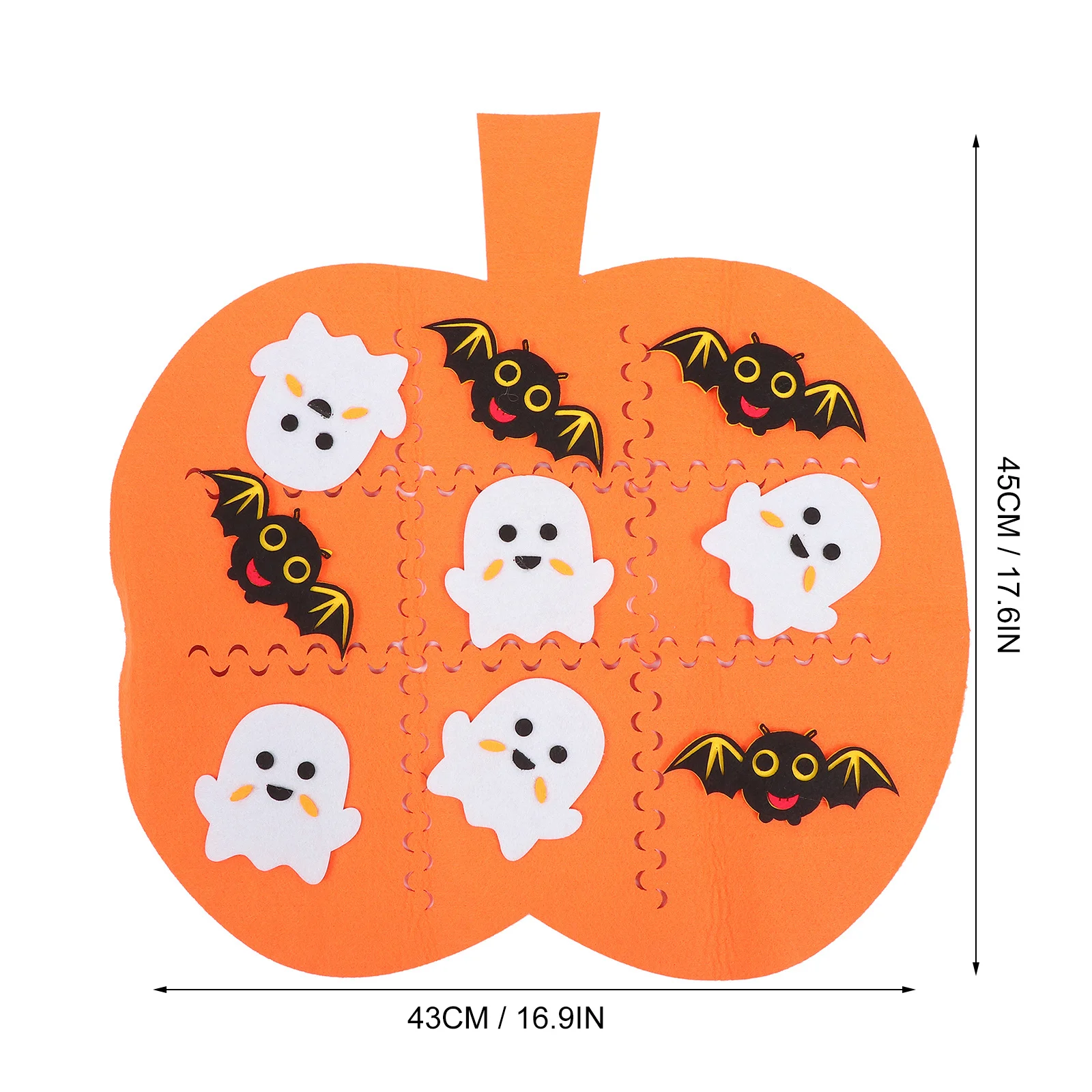 Halloween Puzzle Board Game Educational Kids Cognitive Learning Bat Ghost Shapes Portable Lightweight Kids Game Felt Baby