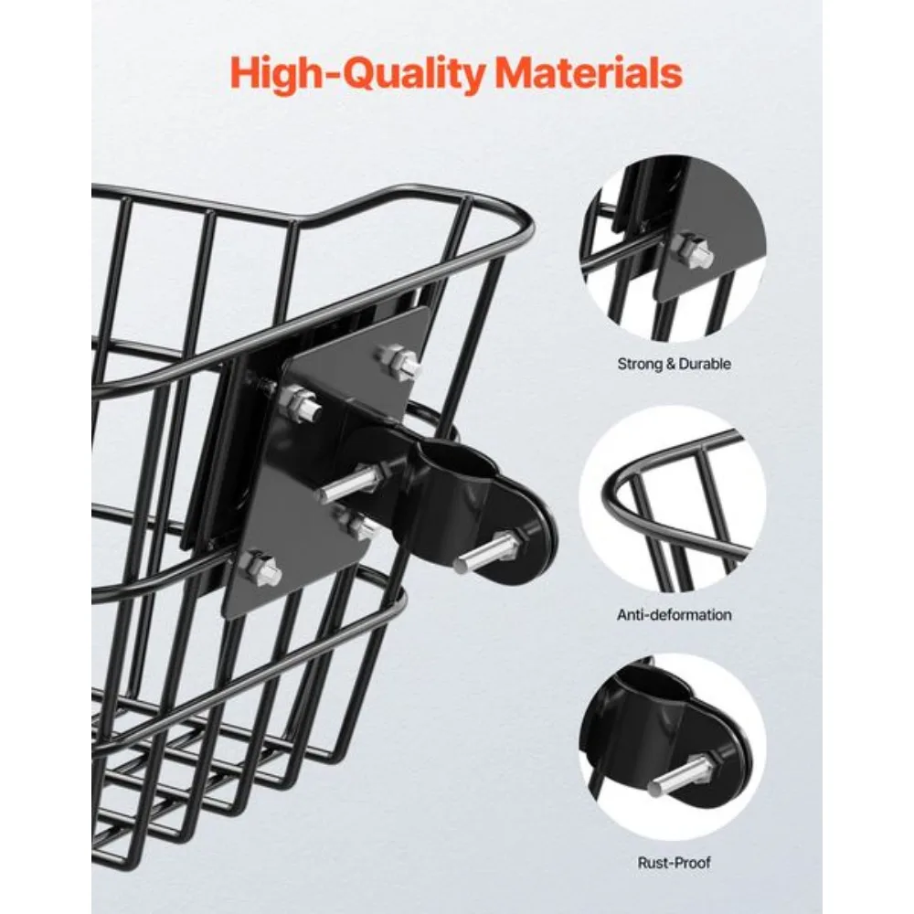 سلة الدراجة الأمامية سلة سكوتر كهربائية مع دعامة ثابتة للأطفال/الكبار #5