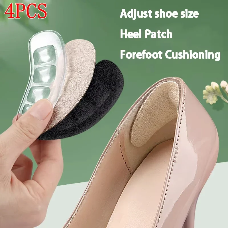 Heel Grips Liner Inserts Self Adhesive Heel Cushion Pads for Too Big Shoes Anti Slip Anti Blister Shoe Heel Protector High Heels