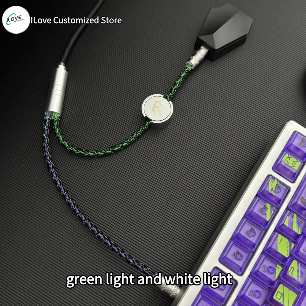 Magnetic Control lighting Supports Dual 8k 1-to-2 TYPE-C magnetic axis keyboard cable mechanical keyboard cable USB - TYPE C