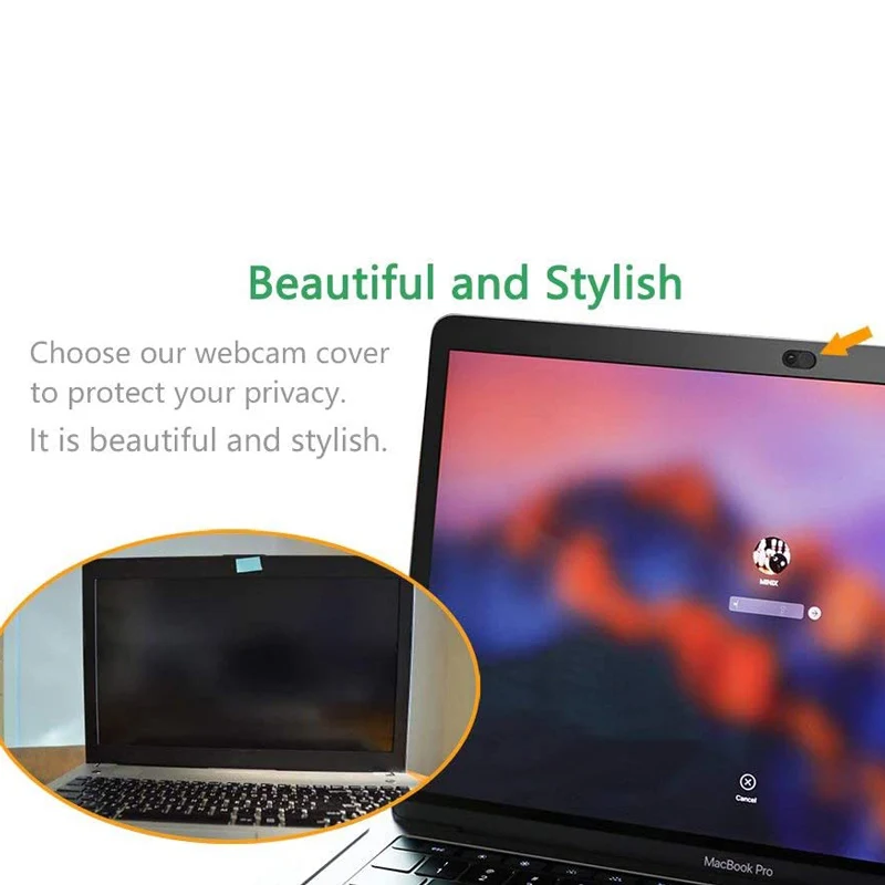 Webcam Slide Cover Ultra-Thin Metal Web Camera Cover for iPhone MacBook iMac Laptop PC iPad Pro Privacy Sticker 3 Pcs