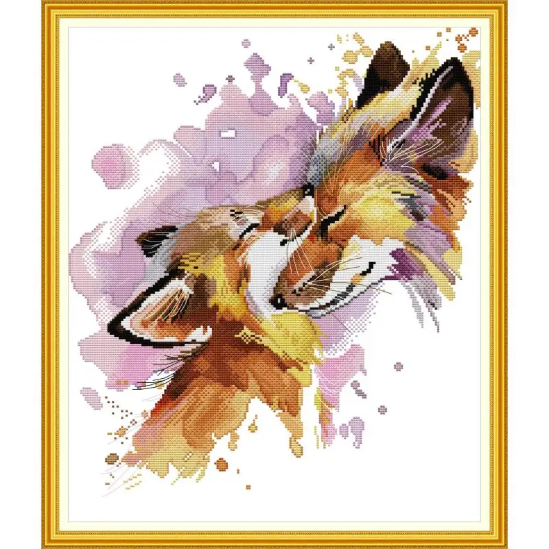 

Набор для вышивки крестиком «Мама и ребенок», с рисунком животных