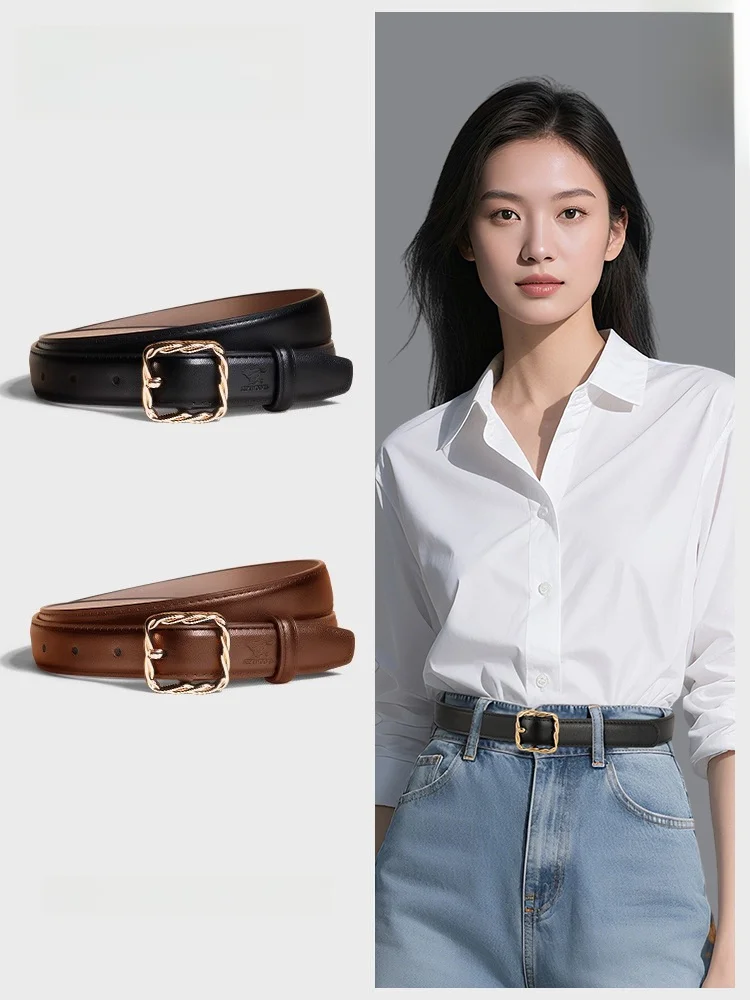 septwolves-レディースベルト-2025-新スタイル装飾純粋な牛革ジーンズベルト多用途薄型ウエストベルトファッショナブルなカジュアルアクセサリー