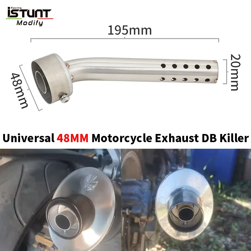Play plug Universal 48mm Removable DB Killer Slip On For Motorcycle Exhaust Pipe Escape Moto Silenciador muffler