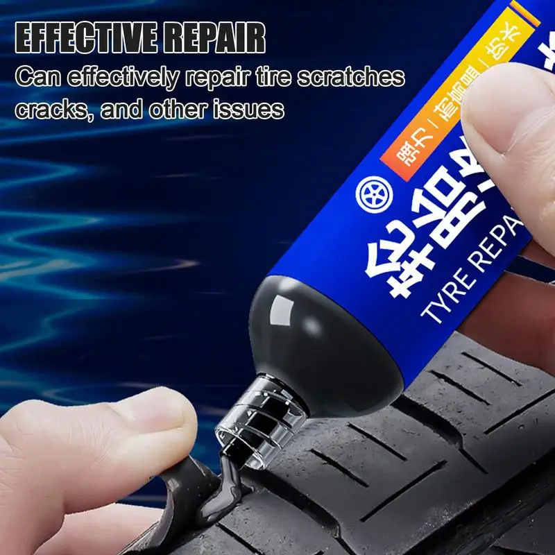 50ml Tire Repair Glue Liquid Strong Rubber Glues Black Rubber Wear-resistant Non-corrosive Adhesive Instant Strong Bond Leather