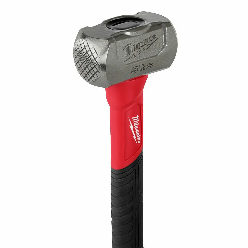 Milwaukee 4932478255-3lb Fiberglass Handle Masonry Hammer Integral Hammer Wall Smashing