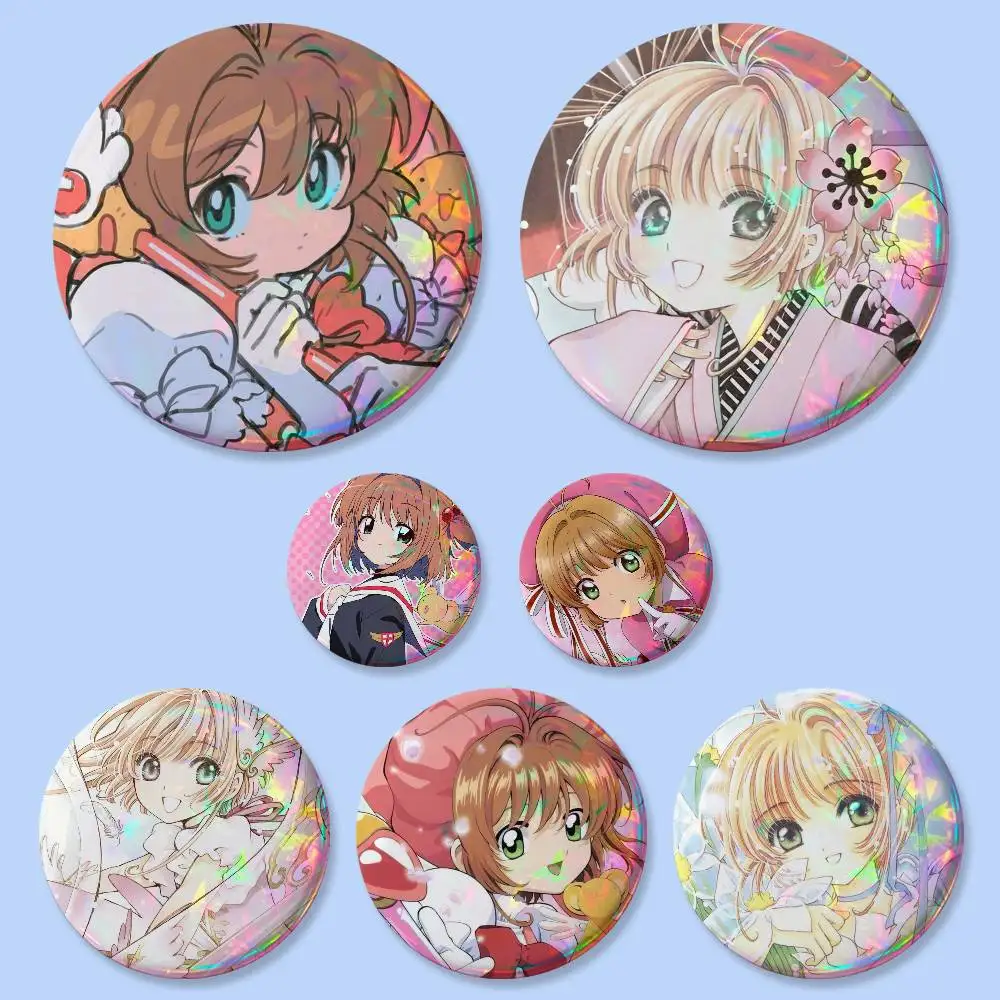 Cartoon CARD CAPTOR SAKURA Badges Button Round Creative Pin Brooch Badge Bag Decor Accessories Fans Collect Friends Gifts