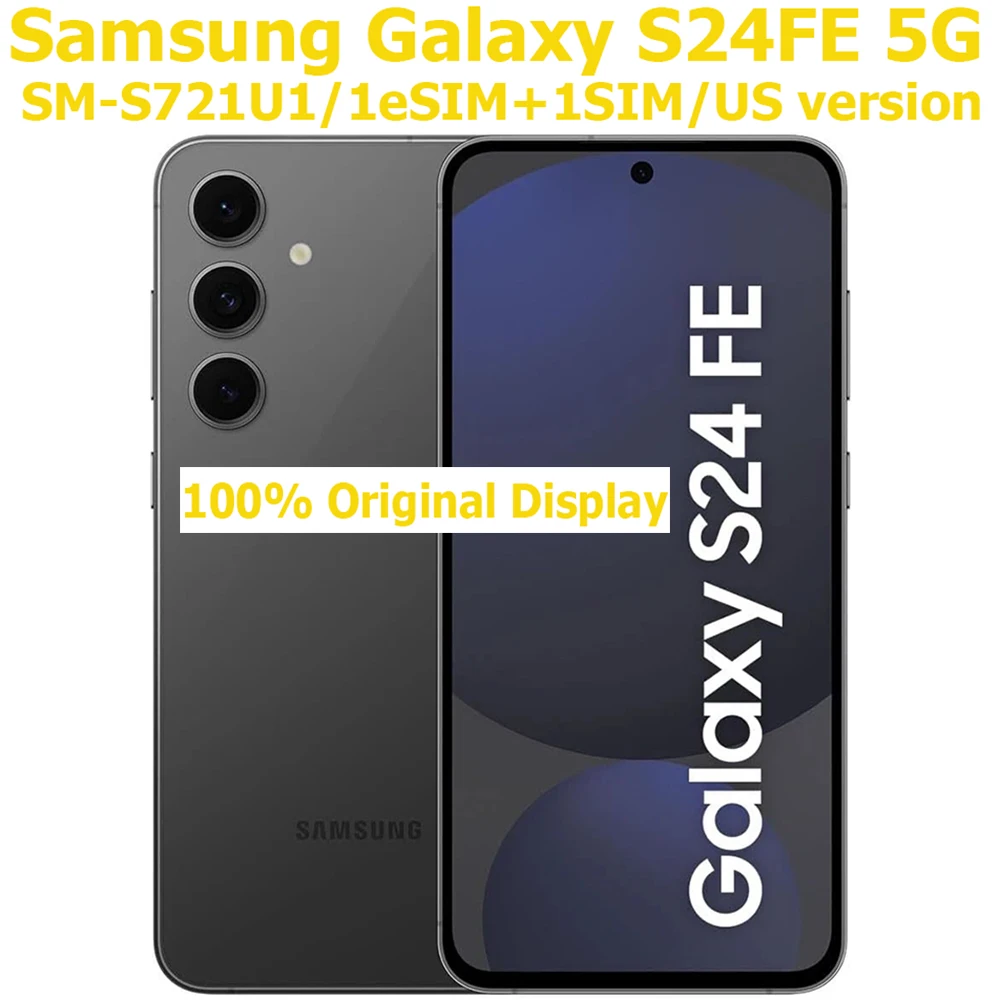 Samsung Galaxy S24 FE 5G S721U1 Smart Android Phone 6.7-inch AMOLED 50MP Samsung Smartphone 4700mAh US Edition Original Unlocked