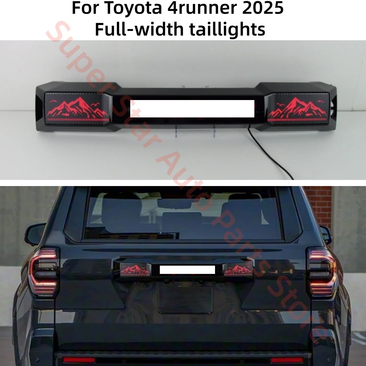 For Toyota 4runner 2025 Full-width taillights Modification Brake lights Turn signal Rear taillights Sign light Automobile parts