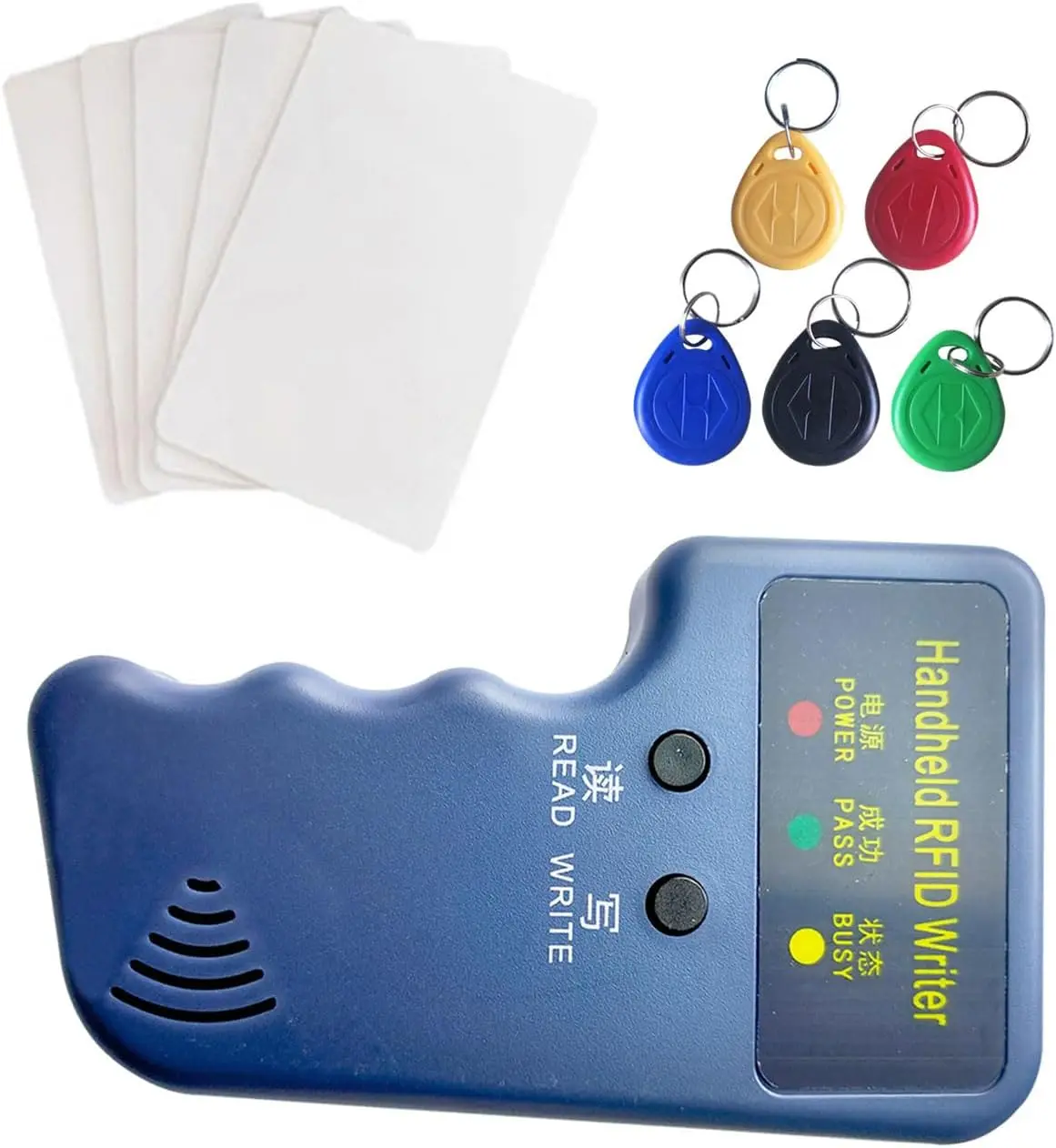 125KHz Handheld RFID Access Card Copier Programmer, EM Chip Card Reader Writer Duplicator Works with EM4100 EM5200 EM4305 T5577