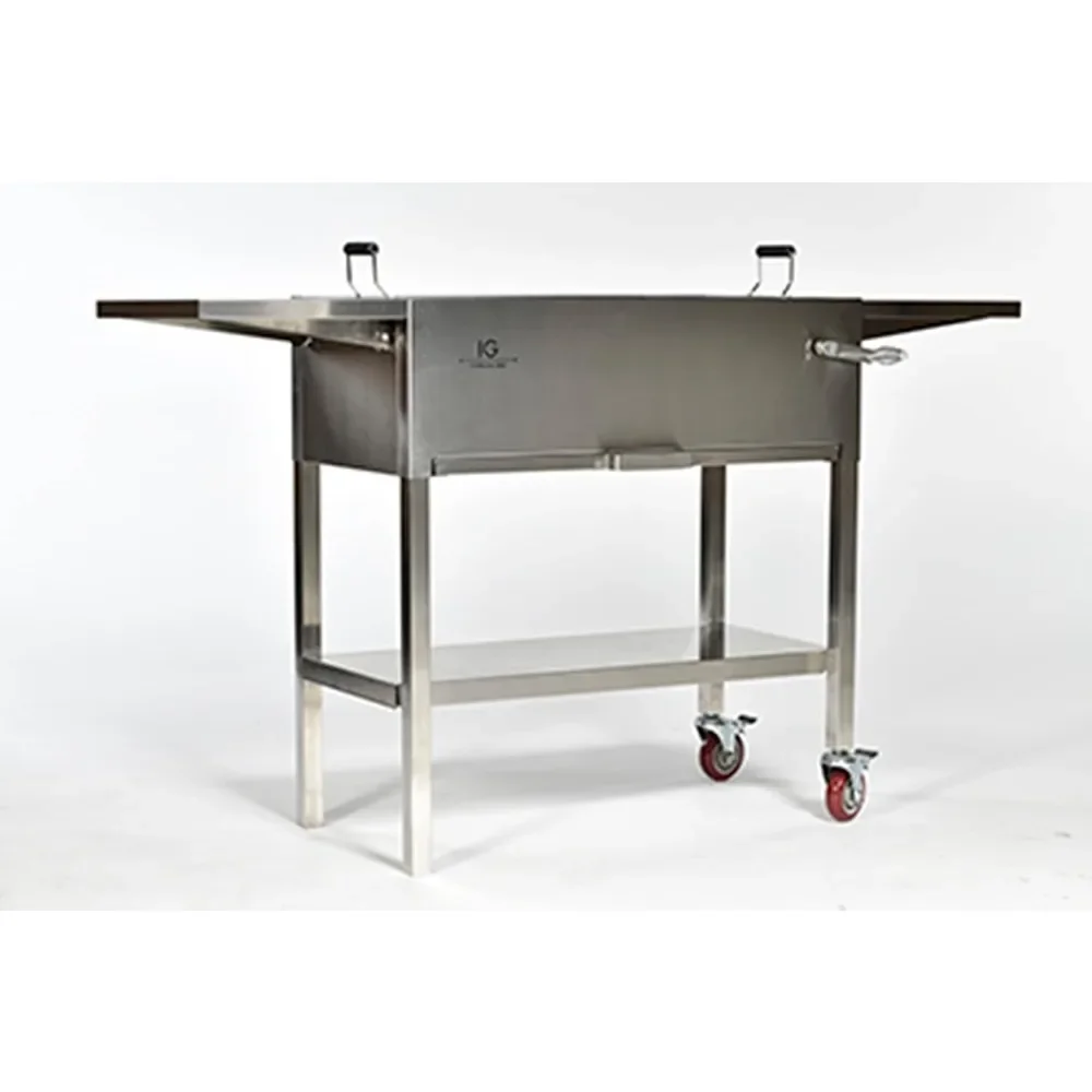 

BBQ Grills, Stainless Steel Barbeque Grill - (Silver) Charcoal Stove Camping Grill Barbecue Charcoal Outdoor