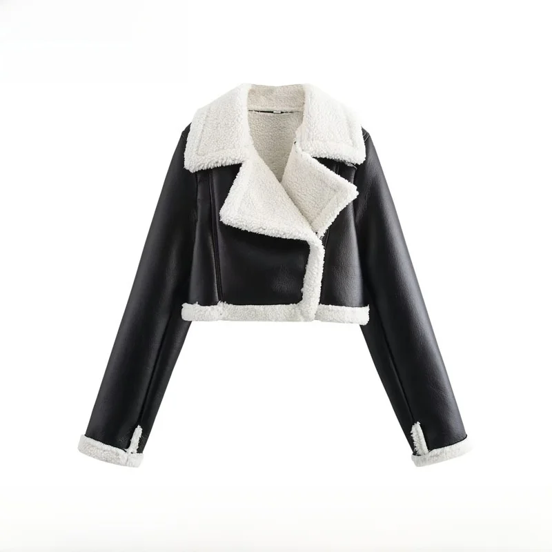 

Модная женская байкерская куртка из кожи и меха, Новое поступление ZR Sle, верхняя одежда для пикантных девушек, длинное волокно из полиэстера