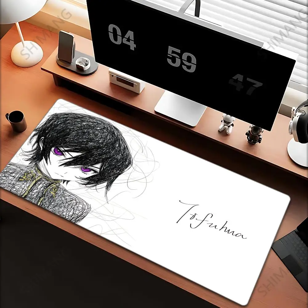 

XXL Kawaii Anime Girl Hand-Drawn CODE GEASS Mousepad Large Size Gaming Desk Pad Lock Edge Thickened Computer Keyboard Desk Mat