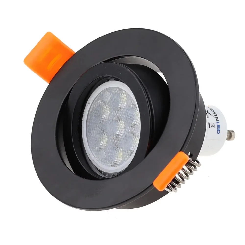 10 pz bianco/argento/nero GU10 MR16 alluminio regolabile da incasso Spot LED Downlight Frame Down Light Fixture Holder raccordi