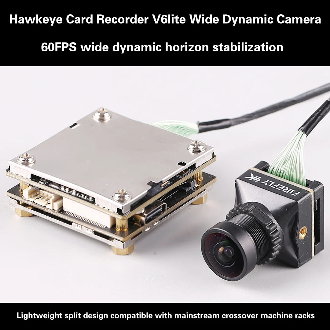 Hawkeye Firefly Split V6 LITE 4K 60FPS HDR FPV Camera–8X Zoom, 170° Wide Angle, WiFi, HDMI/USB-C, RC & Herelink Compatible